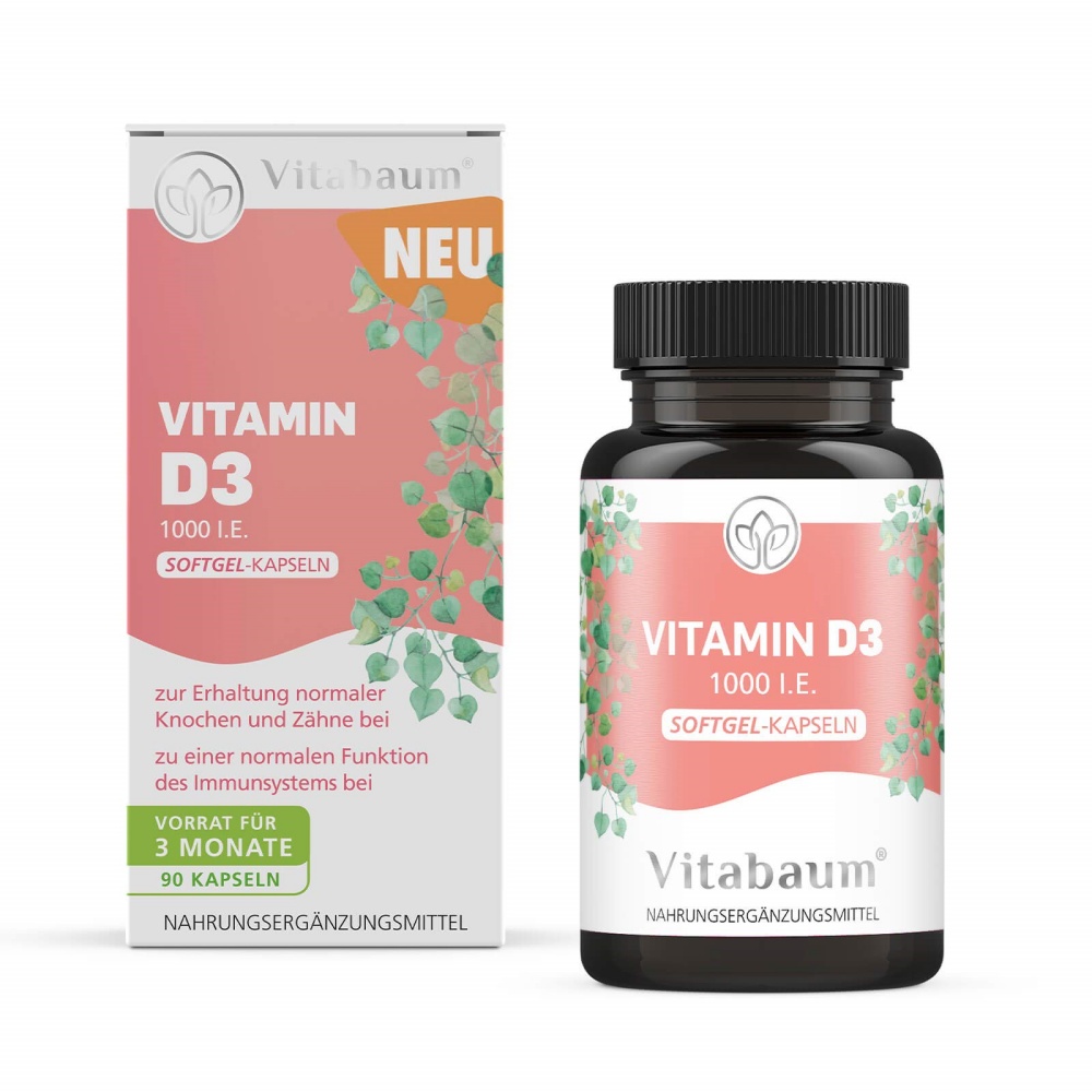 <b>Vitabaum 비타민 D3</b> 1000 IU 3개월분