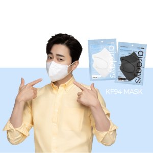 에어데이즈 KF94 보건용 마스크 숨쉬기편한 새부리형마스크 대형 블랙 10매