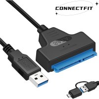 충전 케이블 usb c sata 3 케이블 sata to usb 3.0 어댑터 케이블 최대 6 Gbps 지원 2.5inch 외부 ssd hdd 하드 드라이브 22 핀 sata