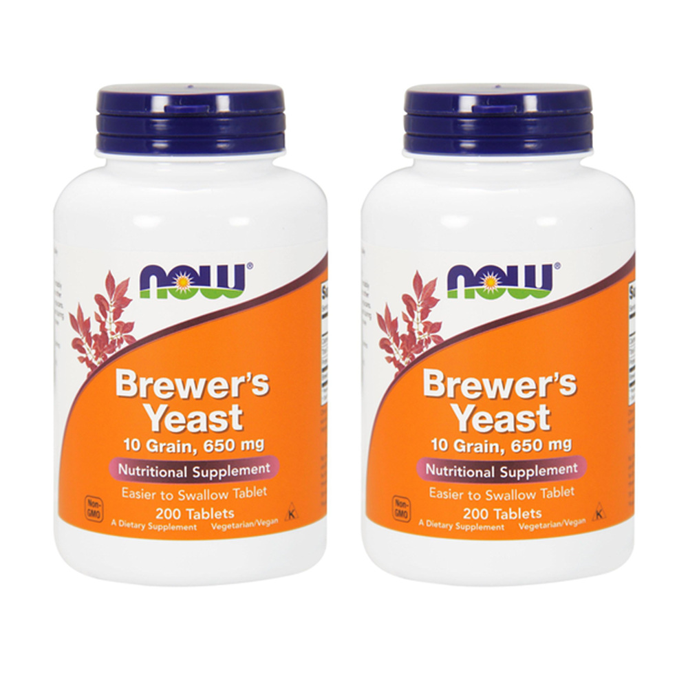 나우푸드 <b>브루어스 이스트</b> 650mg <b>200정</b> 2통