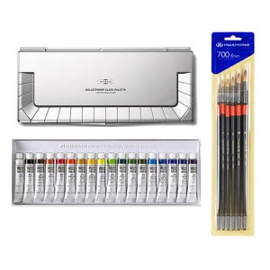 신한 전문가 수채화물감 12ml 20색 팔레트 붓 세트