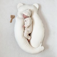 허그곰 아기베개 신생아 짱구 베개 출산선물 아기 바디필로우 두상 태열 모로반사 듀라론