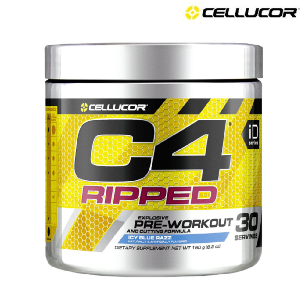 c4 부스터 프리워크아웃 RIPPED 립트 <b>운동전</b> 헬스부스터 30서빙 아이시 블루 라즈
