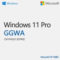 MS 윈도우11 프로 기업용 GGWA Windows 11 Pro GGWA CSP 영구사용 라이선스