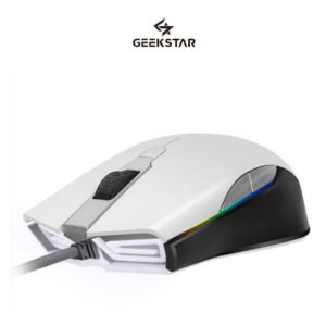 긱스타 GM900 게이밍 마우스 컴퓨터 유선 게임용 사무실 게임 인체공학 경량 화이트