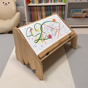 위즈독서대 키즈데스크 WDS01 롤페이퍼거치대 드로잉용 롤스케치북 미술놀이 유아데스크