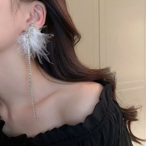 천사 날개 깃털 귀걸이