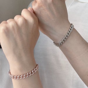 14k 18k 할로우 체인팔찌 남자금팔찌 커플