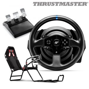 [예약판매 10월 중순 발송]트러스트마스터 T300RS GT 레이싱휠,3페달 포함 (PS PC용) + GT Lite 레이싱 시트(NLR-S021) 패키지