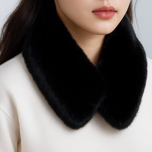 풍성한 에코퍼 자석머플러 여성골프방한용품 겨울 털목도리