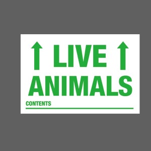 LIVE ANIMALS CONTENTS 산업스티커 15x10cm