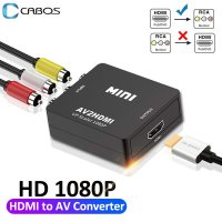 HDMI-AV 스케일러 컨버터 어댑터 호환 1080P 비디오 복합 변환기, HDMI to RCA AV CVSB L/R 2AV 지원 NTSC PAL