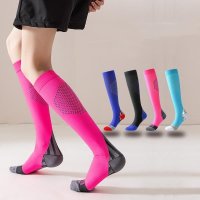 Net Red New Honeycomb Calf Jump Compression Socks Autumn and Winter Long Tube Ski Climbing Men Women