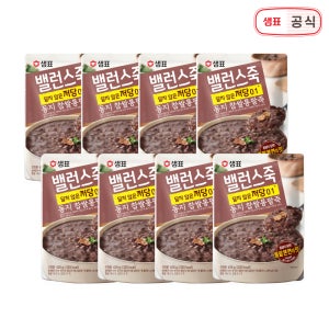 샘표 밸런스죽 동지찹쌀통팥죽 420g 8개
