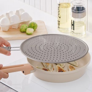 1+1 실리콘 멀티 팬커버 덮개 2P세트 28cm 30cm 후라이팬 냄비 뚜껑 기름튐방지