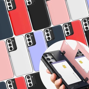 갤럭시S20 울트라 마그네틱 백플립 컬러 범퍼 카드 2장 수납 거울 케이스