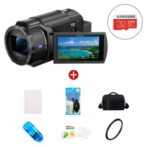 소니 FDR-AX43A 캠코더 공연장 방송용 유튜브 촬영 4K 카메라 32GB 풀패키지