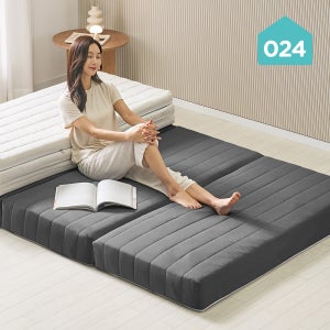 024홈 국민토퍼 3단 접이식 매트리스 단단한 손님용 토퍼 바닥 침대 8cm 멀티싱글