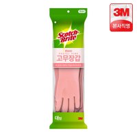 스카치브라이트 고무장갑 대형 5켤레, 파스텔핑크, 1세트