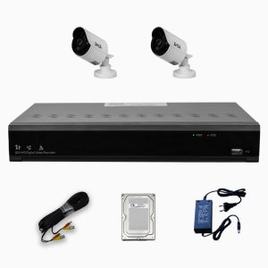 화인츠 500만화소 4채널 CCTV자가설치세트 패키지 카메라2개 20m케이블 1