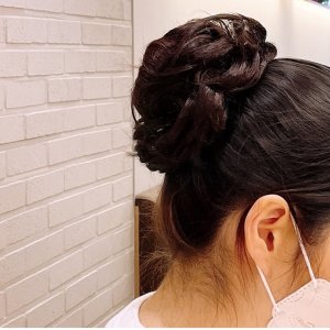 똥머리가발 만두머리 업스타일가발 올림 묶음