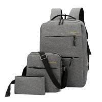 방검가방 2019 USB 충전 캔버스 배낭 3 개/대/설정 여자 학교 틴 에이저에 대 한 Schoolbag 남자 학생 책 안티 절도 가방 소년