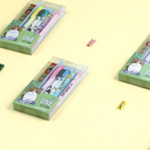 자바 올인원 8000 볼펜 문구세트 / 중 고등학생 단체 필기구 수험생 졸업 입학선물