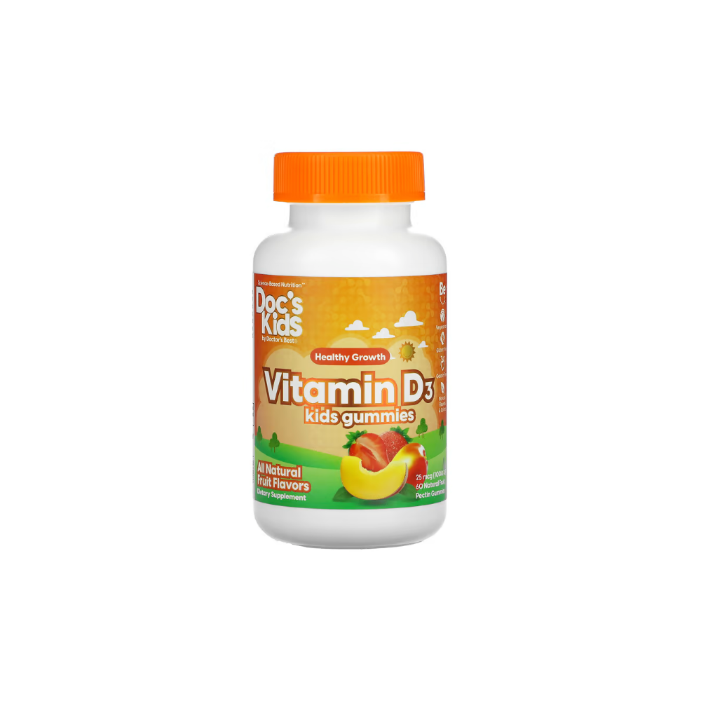 닥터베스트 닥스 <b>키즈 비타민D3</b> <b>25mcg</b>(1000IU) 60<b>구미</b> 어린이 비타민D 젤리