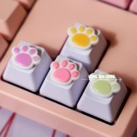 기계식 키보드 개성 디자인 Cat Paw Keycaps R4 Esc 게임 액세서리 Artisan Keycap 만화 키 캡 귀여운 핑크