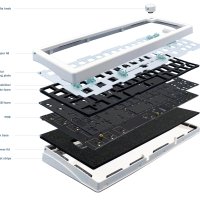 -GMK67 맞춤형 기계식 키보드 키트 핫 스왑 가능 블루투스 2.4G 무선 RGB 백라이트 개스킷 구조 3 모드