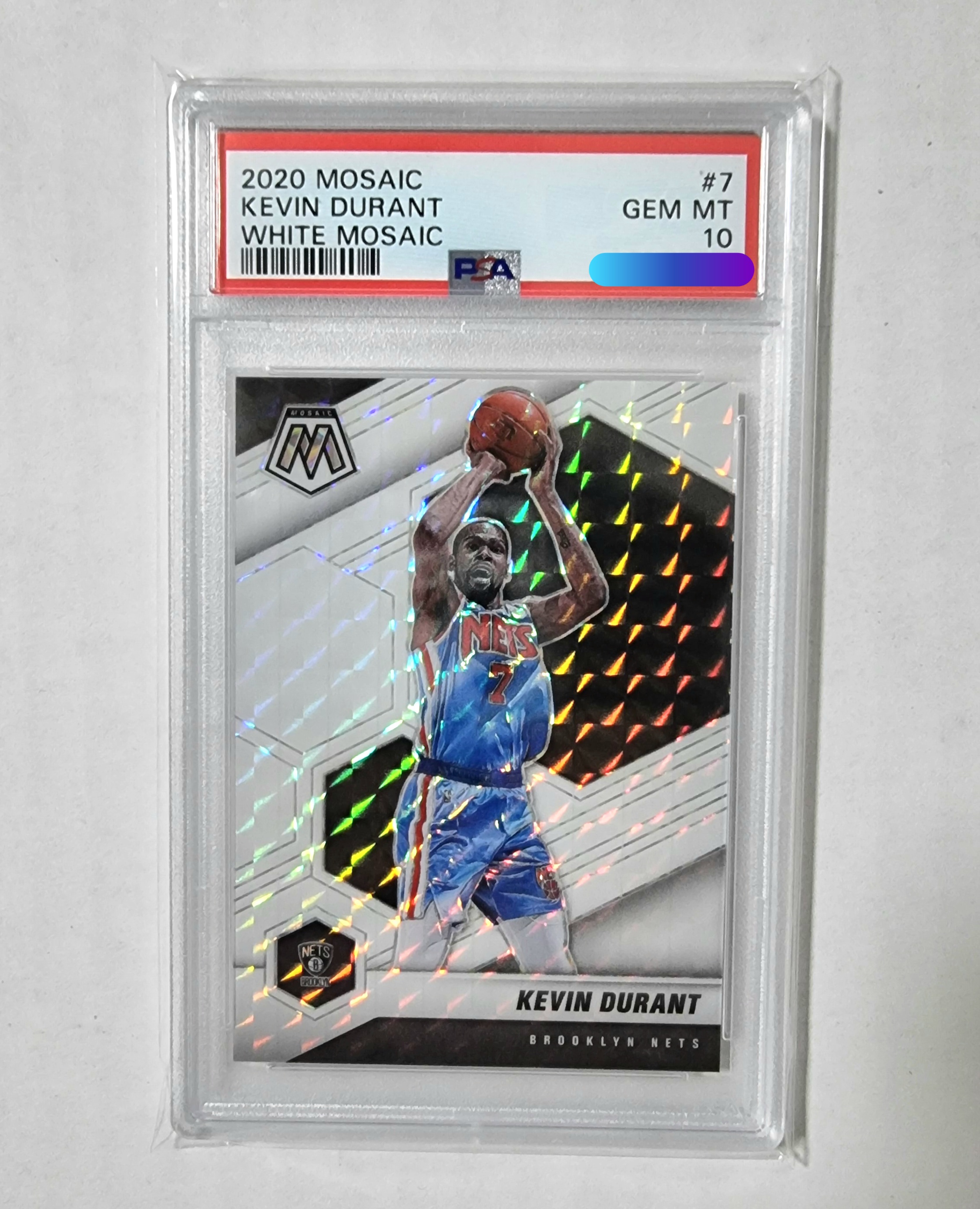[케빈 듀란트 25한정판 등급카드 PSA10] 2020-21 Mosaic White Prizm KEVIN DURANT NBA카드