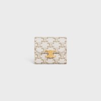 셀린 트리오페 캔버스 지갑 화이트 CELINE SMALL WALLET TRIOMPHE 10D782CQH