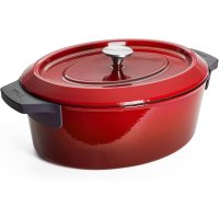 Staub 주철 무쇠 양수냄비 Oval Cocotte 34x26cm Red 스타우브 꼬꼬떼