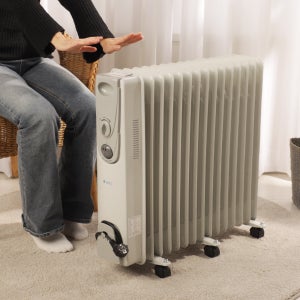 25년 최신 동파방지 전기 라디에이터 15핀 히터 난로 대형 사무실 작업 온풍 식당