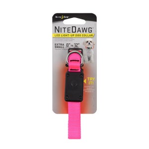 (Sale) 나이트아이즈 라이트업 LED 목줄 XS 핑크