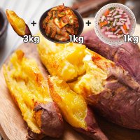 겨울 제철음식 고구마+맛김치+동치미 5kg 3종세트