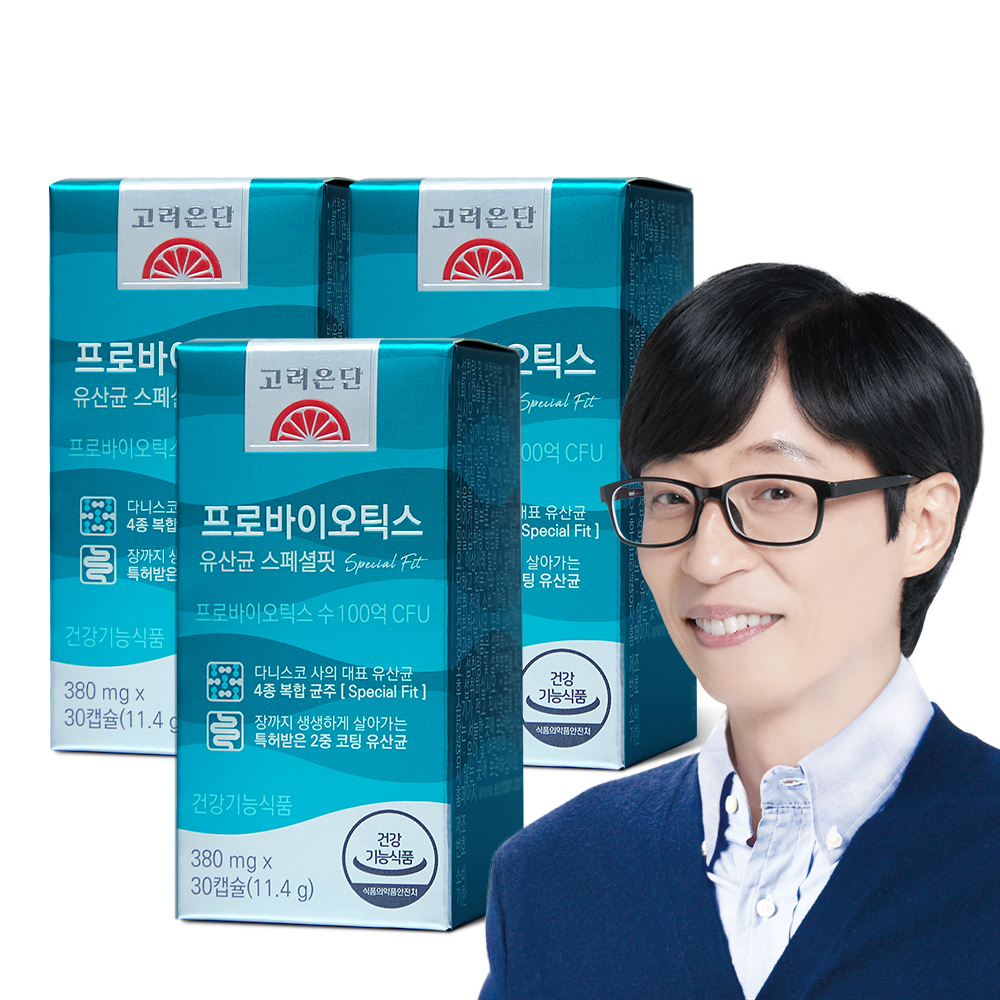 고려은단 프로바이오틱스 유산균 스페셜핏 100억 유산균 30캡슐, 3개
