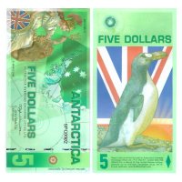 남극 5달러 폴리머 기념지폐 (플라스틱화폐) 남극화폐 5달러