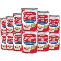 Carnation Evaporated Milk 카네이션 네슬레 무가당 연유 증발 우유 캔 410g 12팩