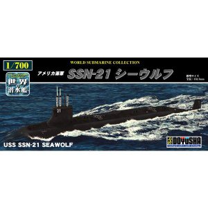 1/700 세계 잠수함 시리즈 미 해군 SSN-21 시울프 [조립식 플라스틱 모델]