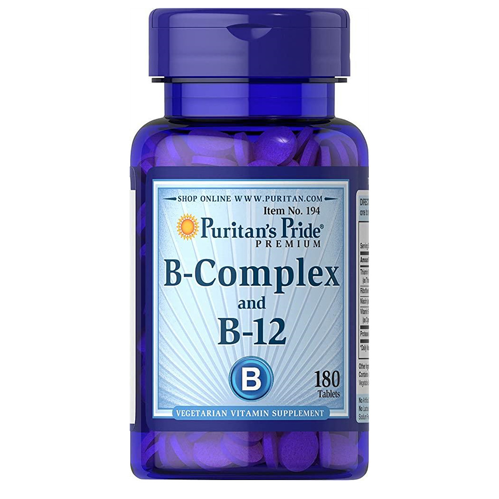 퓨리탄프라이드 <b>비타민 B 컴플렉스</b> <b>비타민</b> <b>B-12</b> 180정