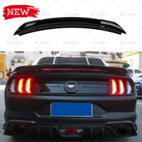 머스탱 2015 + gt350 스타일 블랙 광택 레이저 led 스포일러 바디 키트 튜닝 부품 머스탱 트렁크 윙 립 레이싱