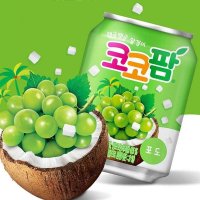 청포도 코코팜 340ml 24개 뚱캔 코코넛 젤리 주스 알갱이 음료수 대량 단체 구매