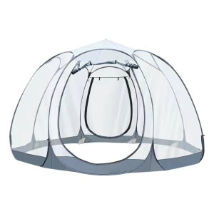 톰앤하이크 대형 투명 PVC 돔쉘터 돔텐트 라운지 원터치 리빙쉘 텐트 그레이3.6m