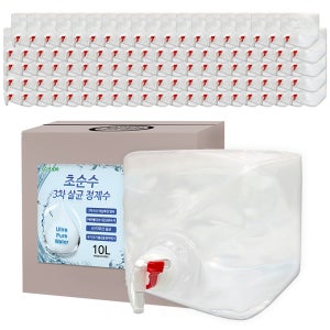 크로바 초순수 3차 살균 정제수 10L x100 (파렛+렙) 반도체 UV살균 지게차배터리 가습기 멸균증류수 의료용