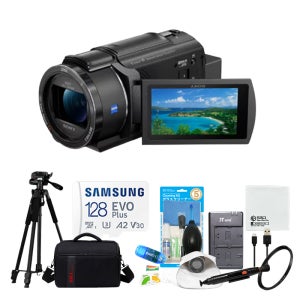 소니 FDR-AX43A 캠코더 공연장 방송용 유튜브 촬영 4K 카메라 128GB 풀패키지