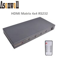 HDMI 매트릭스 4x4 RS232 IR 원격 제어 1080P CEC 스위치 분배기 4 In