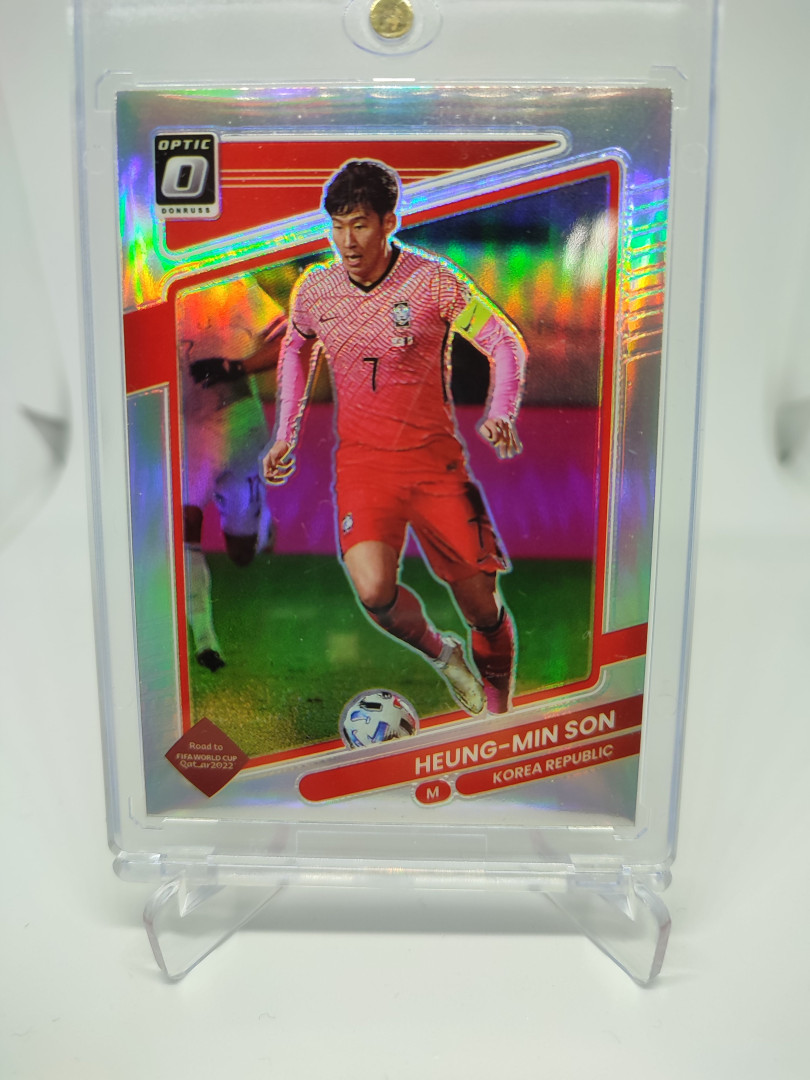 2021 Donruss Rd/Qatar Optic HOLO 손흥민 카드 축구 EPL 카드