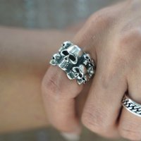 silver925 남자 실버 해골반지 프리사이즈 multi skullring unisex