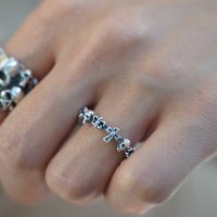 silver925 십자가해골반지 cross skull spear ring unisex